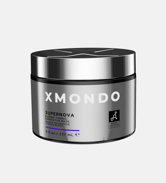 Jar of supernova blonde toning reparative mask with bond builder